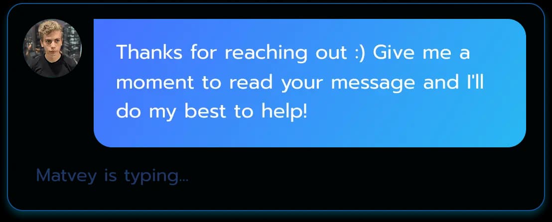 Support chat preview